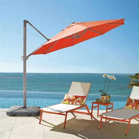 Poolside Cantilever Umbrella | Frontgate | Patio, Outdoor patio umbrellas, Patio umbrellas