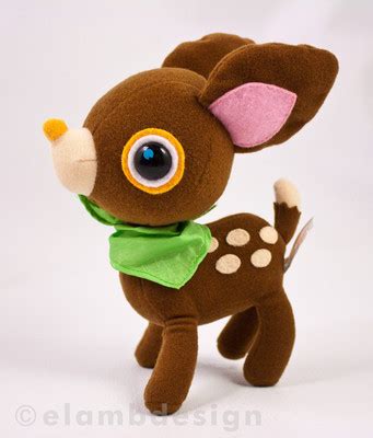 Sanrio Smiles Deery Lou 8" plush fawn deer brown green bandana stuffed ...