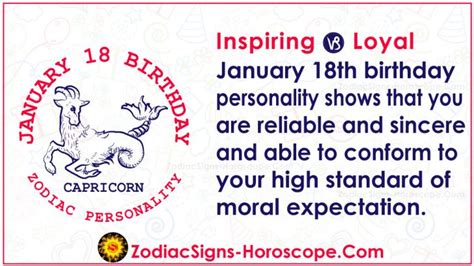 January 18 Zodiac (Capricorn) Horoscope Birthday Personality and Lucky ...