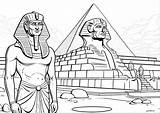 Pharaoh Coloring Pages Egyptian God Gods sketch template
