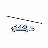 Gyroplane Airplane Aircraft color Icon Vector illustration 19541280  sketch template