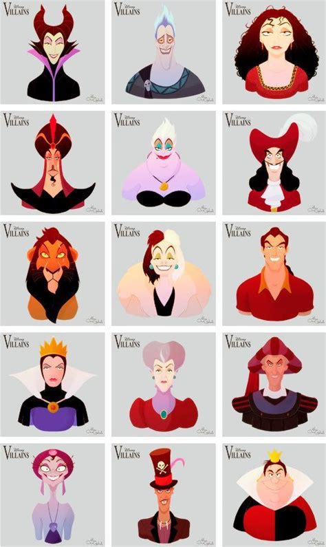 Tatuajes disney, Villanos de disney, Malvados de disney