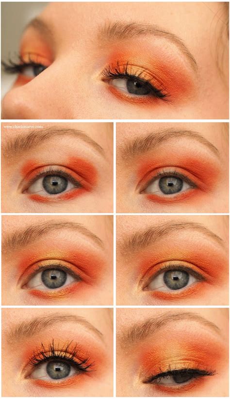Orange spring makeup - tutorial - Charlotta Eve