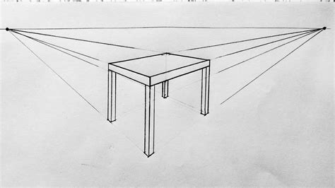 Table Perspective Drawing