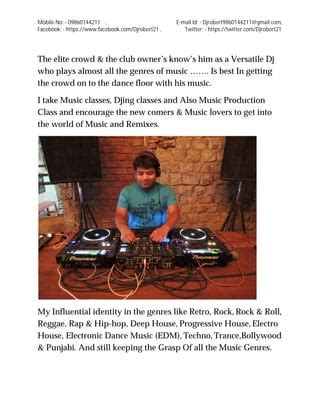 Djing Profile for Robert | PDF