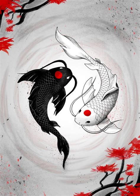 'Japanese Koi Fish Vision' Poster by Mr Panda Drawz | Displate | Koi japonais, Carpe koi dessin ...