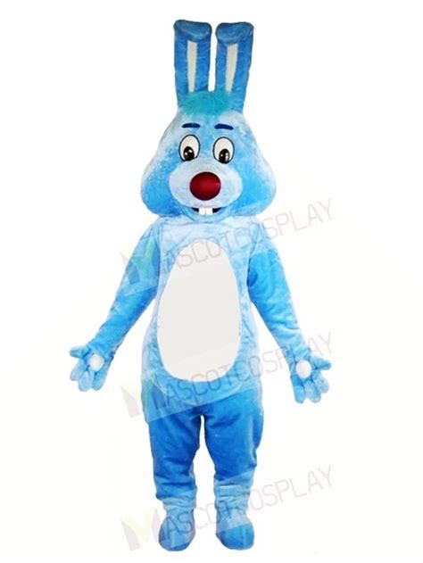 Cute Blue Rabbit Mascot Costumes Bunny Hare Animal