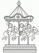 Carousel Coloring Pages  Free Printable For Kids sketch template