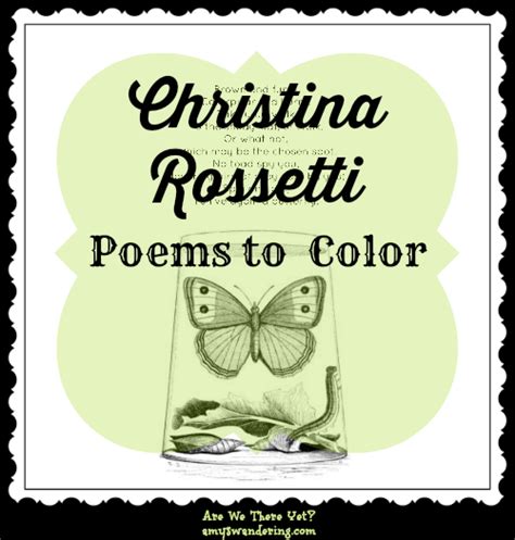 Christina Rossetti Poems to Color - Amy's Wandering