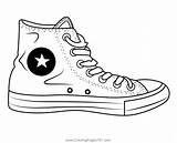 Chucks Sneaker Coloring Page For Kids  Free Shoes Printable sketch template