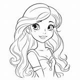 Cute Princess Coloring Pages Outline Sketch Drawing Vector Wing  sketch template