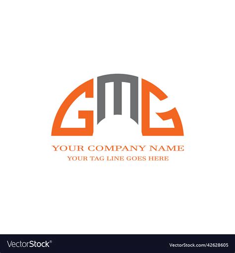 Gmg letter logo creative design with graphic Vector Image