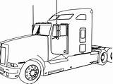 Peterbilt Semi Truck Coloring Page Drawing Sketch sketch template