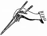 Vintage Chopsticks In A Hand coloring Page  ColouringPages sketch template