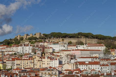 Lisbon overview of the castle Stock Photo | Adobe Stock