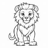 Disegni Da Colorare Di leone Per Bambini disegni  sketch template