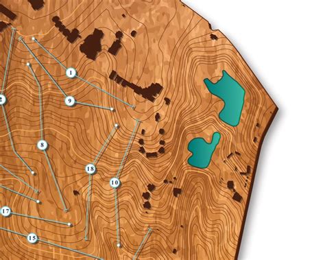Augusta National Golf Club Map Masters Golf Course Golf Course Map Wooden Style Map Wall Art ...