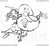 Cartoon Prospector With A Gold Nugget Black Sketch Coloring Page sketch template