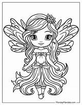 Fairy Princess Coloring Pages For Kids Divine sketch template