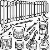 Music instruments coloring page For Kindergarten Download Or Print Free sketch template