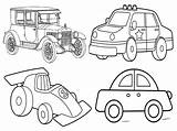 Car Kids Drawing Police Coloring Cars Pages Transportation Simple Easy  sketch template