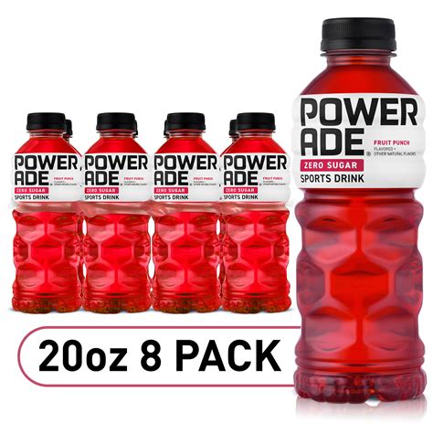 POWERADE Zero Sugar Fruit Punch, ION4 Electrolyte Enhanced Fruit ...