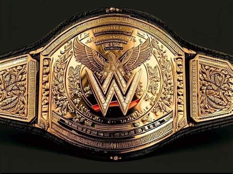 Gold WWE Championship Belt with Eagle Emblem