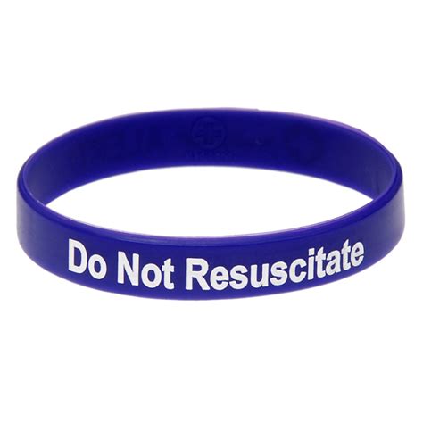 Do Not Resuscitate DNR Silicone Wristband - Medical Alert ID Bracelet