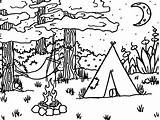 Camp Fire Coloring Page  Free Printable Pages sketch template