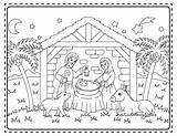 Cut Out Nativity Scene Coloring Page Sketch sketch template