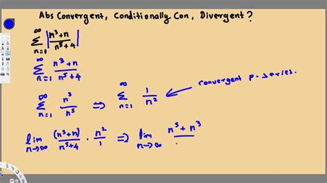 Absolute Convergence, Conditional Convergence and Divergence Example 4 - YouTube