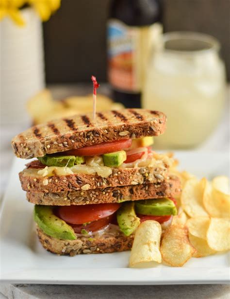 Avocado Tomato Grilled Cheese Grilled Cheese Sandwich - Healthier Classic | Recipe | Tomato ...