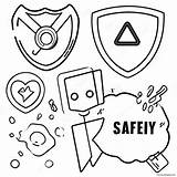 Safety Signs Coloring Page 74004 58597 sketch template