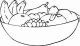 Gambar Mewarnai Buah buahan Segar Untuk Anak sketch template
