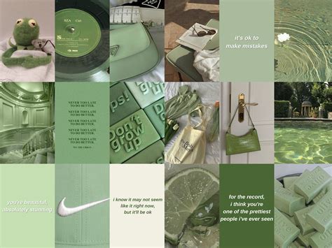 🔥 Download Sage Green Aesthetic Desktop Collage iPhone Wallpaper by ...