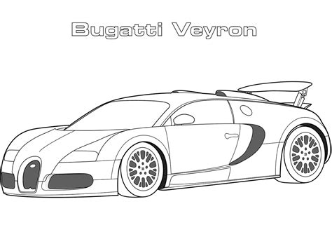 Tô màu siêu xe bugatti veyron - Trang Tô Màu Cho Bé