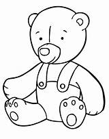 Bear In overalls coloring page  Free And Printable sketch template