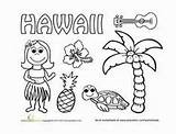 Free Hawaiian Themed Coloring Pages  Best Page Site sketch template
