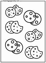 Printable Cookie Coloring Page For Kids And Adults  sketch template