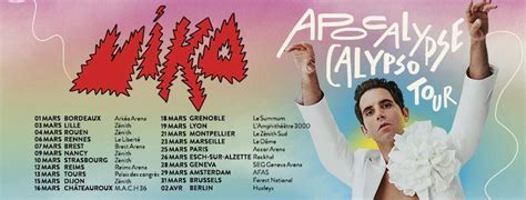 Mika en concert en mars 2024 ! Une tournée des Zénith et Arena qui se ...