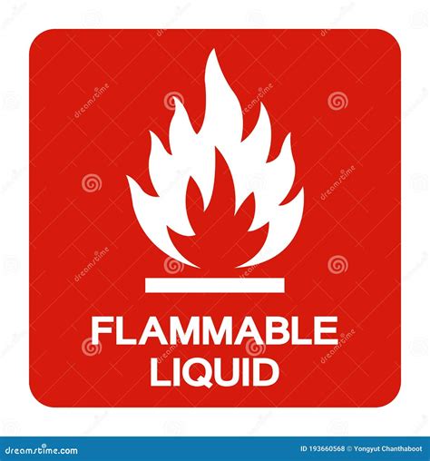 Flammable Liquid Symbol Sign ,Vector Illustration, Isolate On White Background Label. EPS10 ...