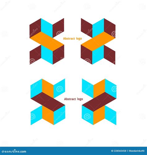 Abstract Geometric Logo on a White Background Stock Vector ...