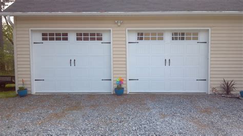 2 Single Garage Doors with hardware 2 – Pineville NC | A Plus Garage Doors