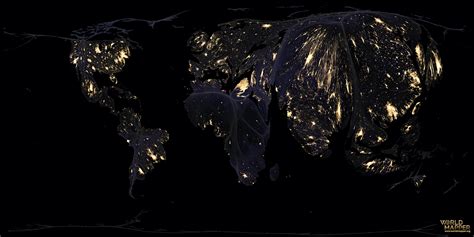 World Map Night Lights - Alvina Margalit