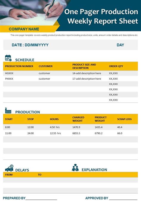 Production Report Sheet