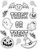 Trick Or Treat Halloween Coloring Pages sketch template