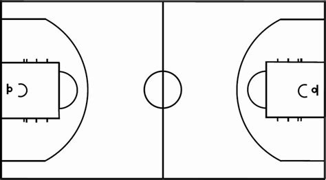 Printable Basketball Court Template