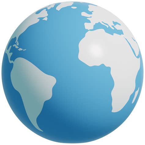 Earth globe 3d icon. 3d rendering illustration. 23640085 PNG