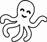Baby Octopus Coloring Page  Openclipart sketch template
