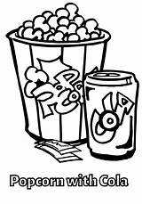 Popcorn Coloring Pages Printable For Free Download sketch template